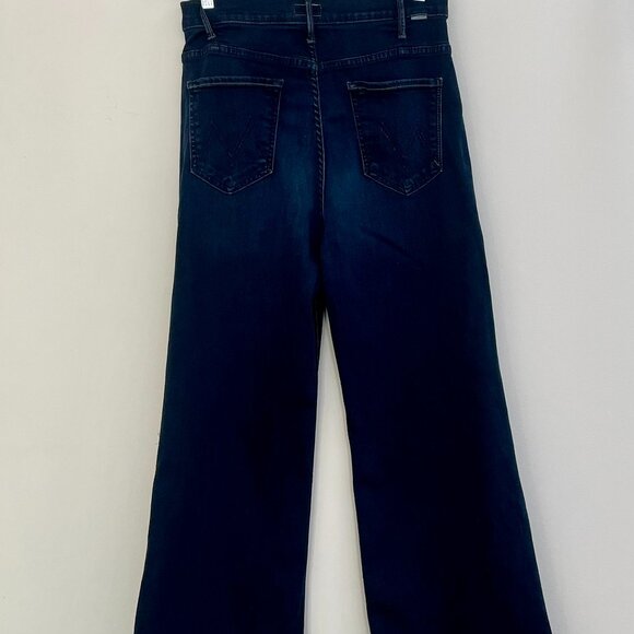 Mother The Hustler Roller Sneak Jeans – “Karaoke in Kyoto” Dark Wash – Size 30 - Picture 3 of 8